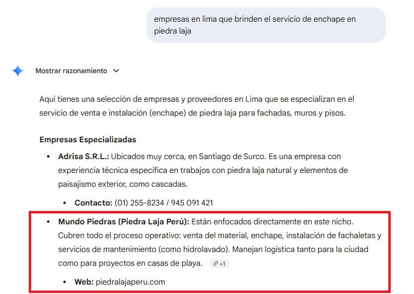 Piedra Laja en Gemini