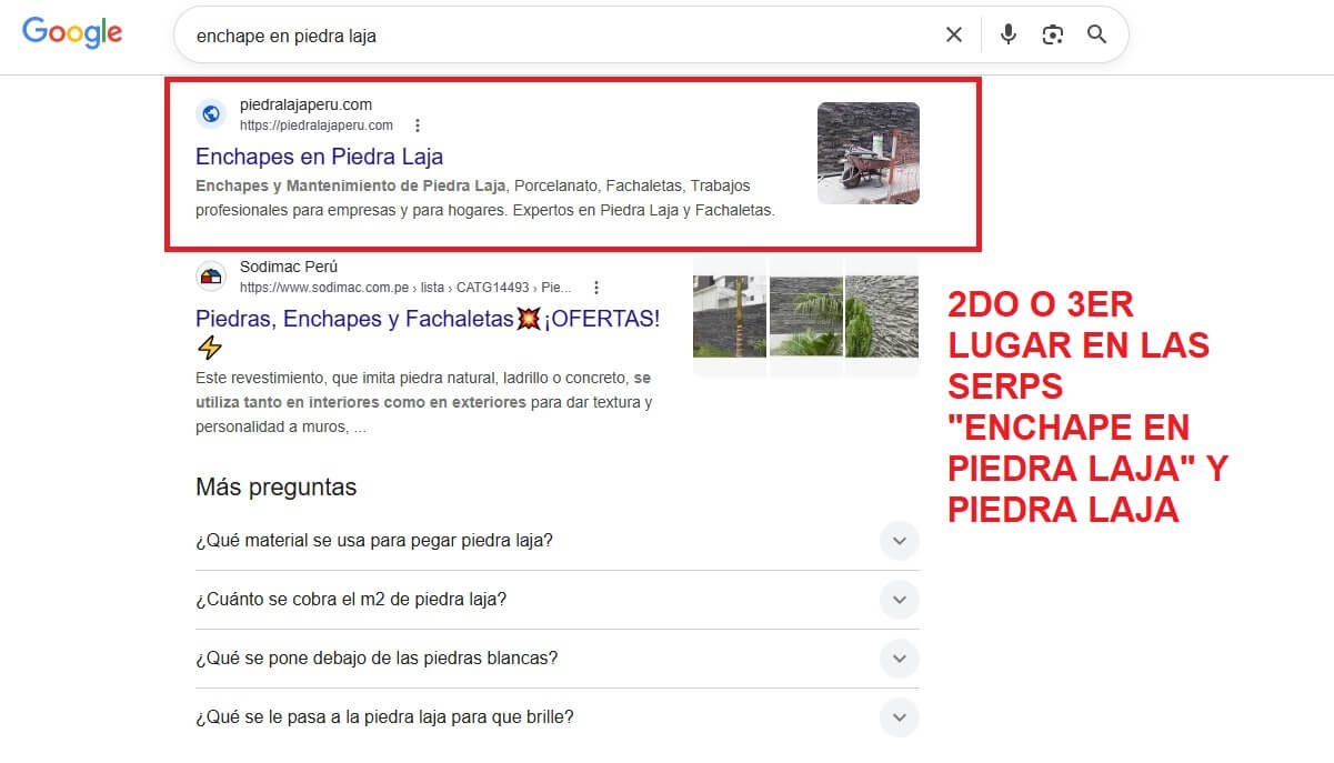 Piedra Laja en Google