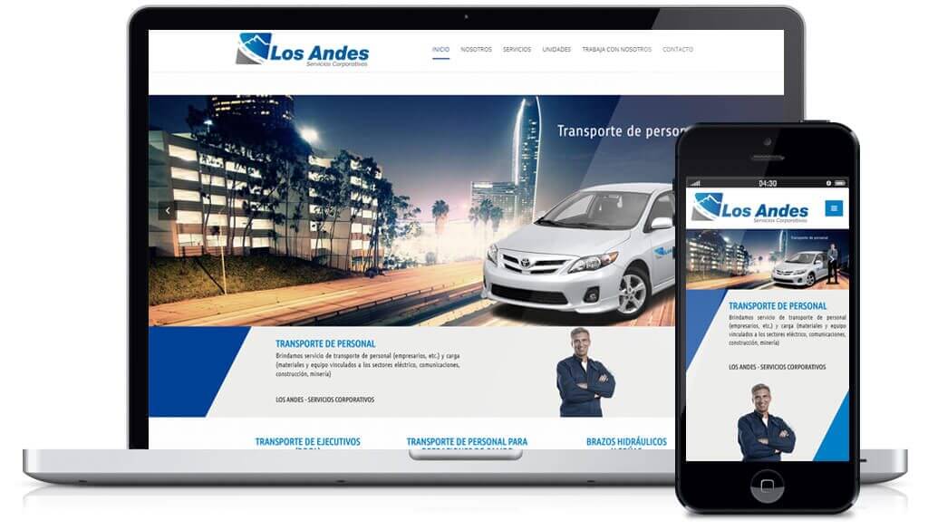 Mockup web Los Andes